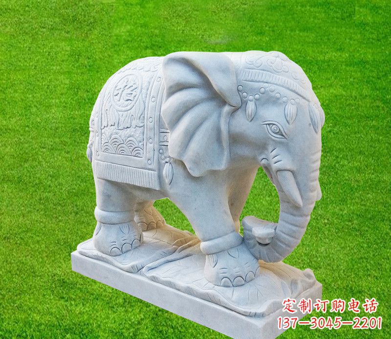 昆明雕刻精美大象石雕