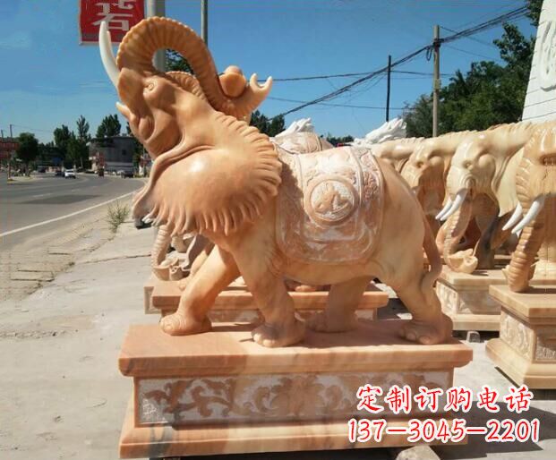昆明大象石雕,给你美好的祝愿