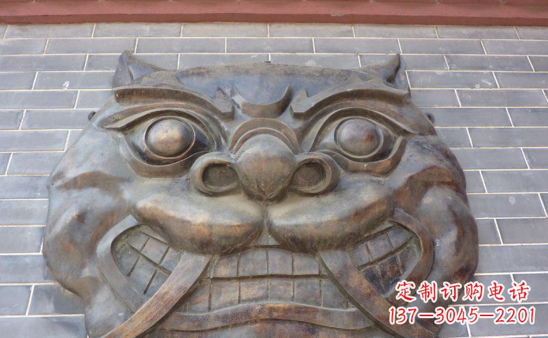 昆明狴犴古代神兽铜浮雕
