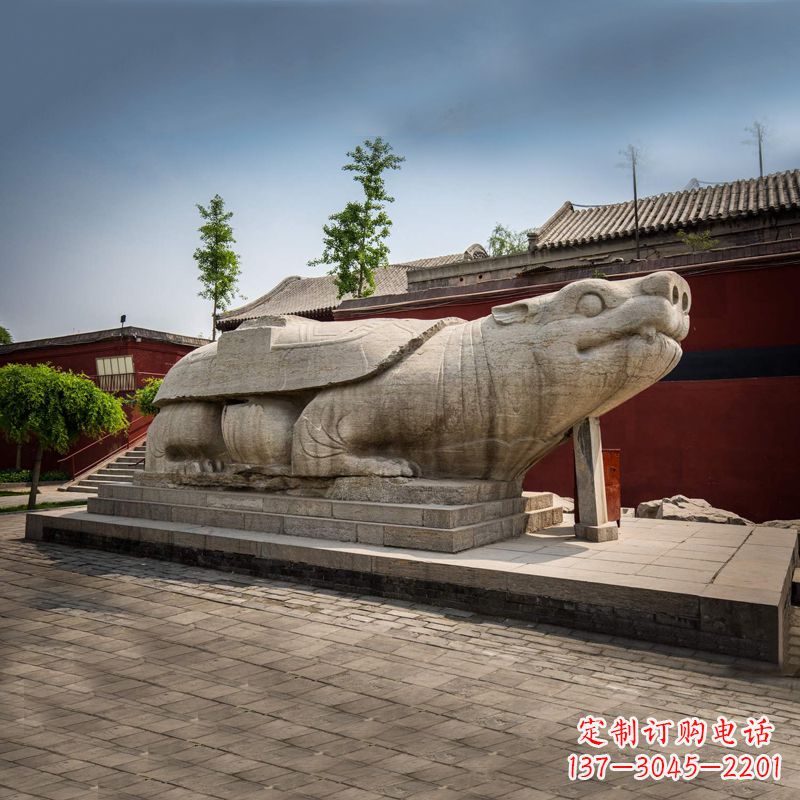 昆明赑屃身上有佛的雕塑-寺庙景点广场神兽动物雕塑