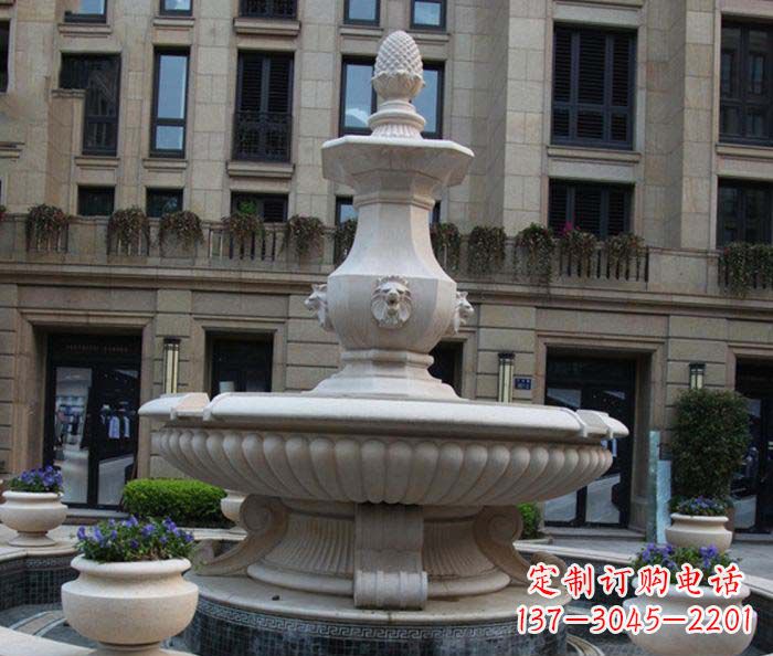 昆明别墅景观欧式喷泉石雕_2