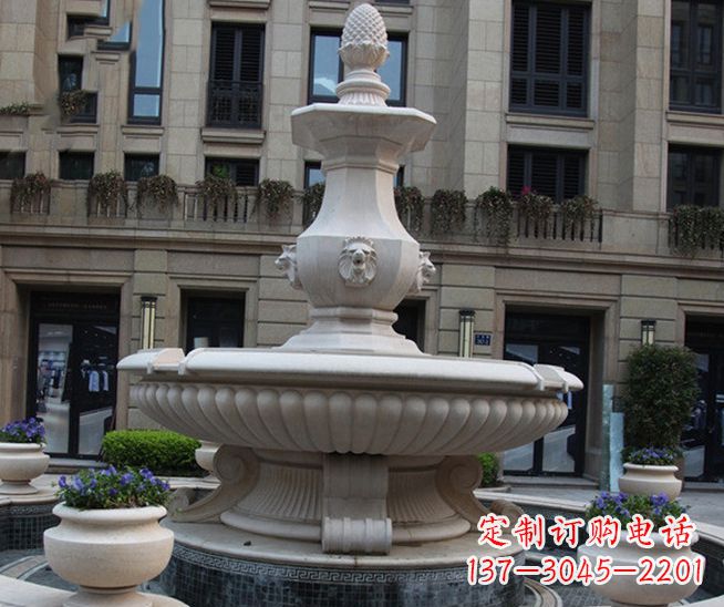 昆明别墅景观石雕大理石喷泉