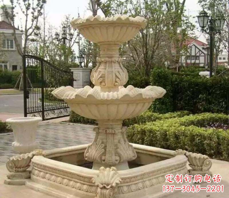 昆明优雅精致的喷泉石雕