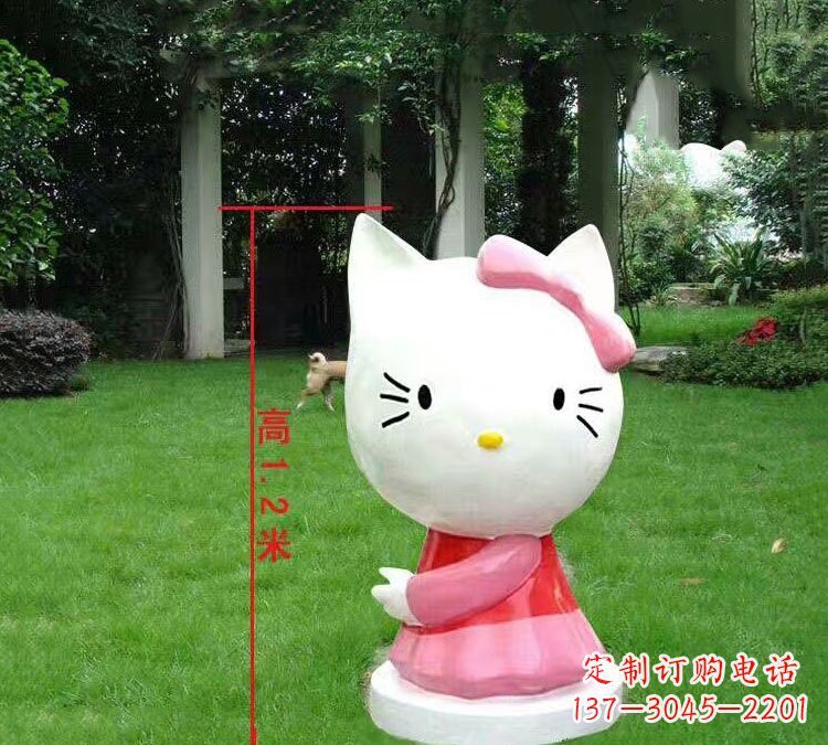 昆明玻璃钢HelloKitty卡通动物雕塑
