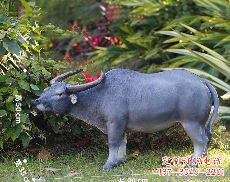 昆明玻璃钢制作的水牛雕塑