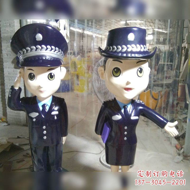 昆明玻璃钢警察雕塑表达警队宗旨