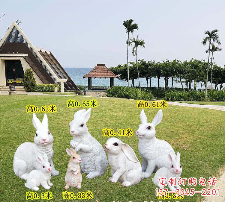 昆明玻璃钢兔子雕塑精致的艺术之作