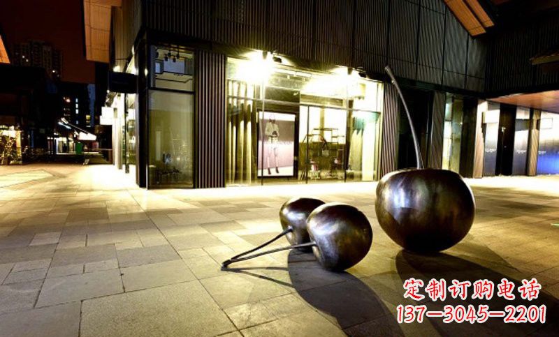 昆明不锈钢樱桃雕塑
