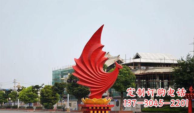 昆明不锈钢城市凤凰摆件