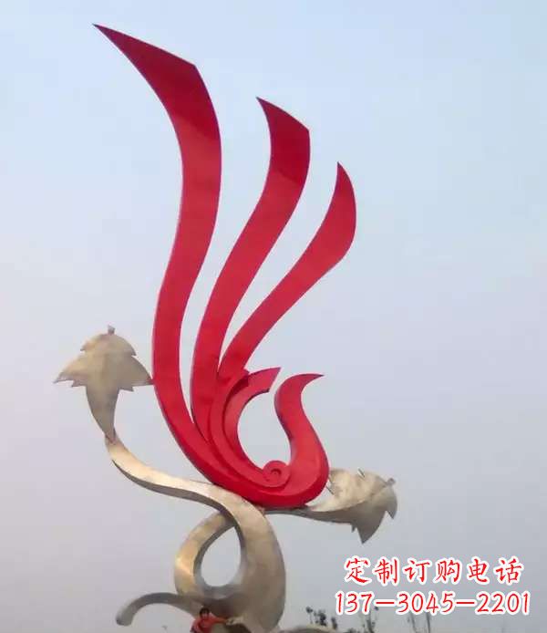 昆明不锈钢城市的凤凰雕塑