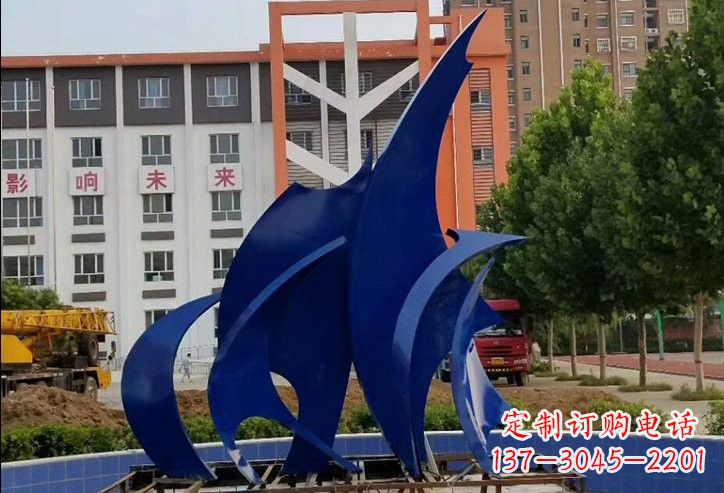 昆明不锈钢抽象船帆雕塑