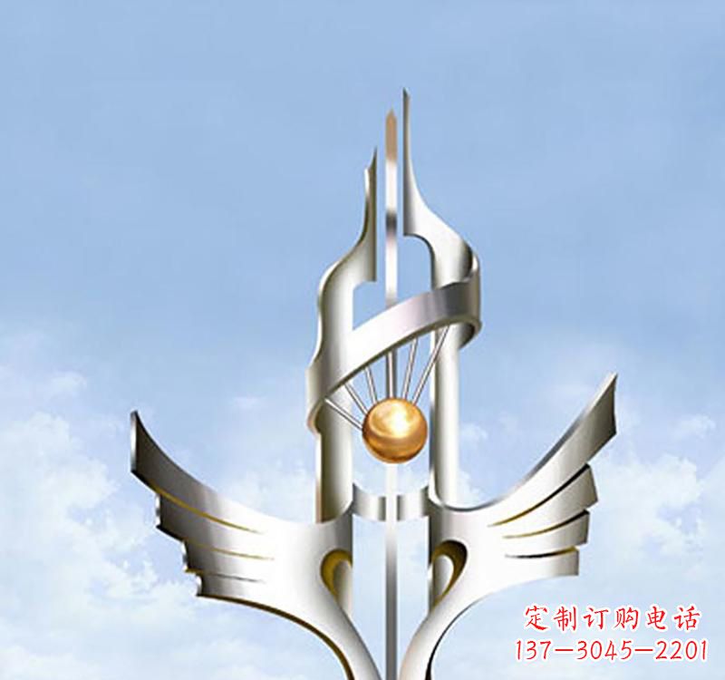 昆明不锈钢抽象创意翅膀雕塑