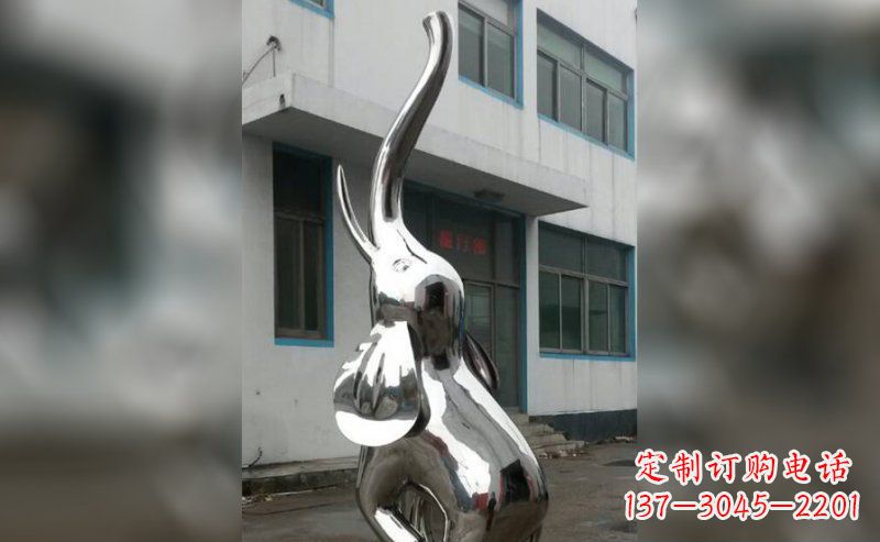 昆明精致的不锈钢大象雕塑
