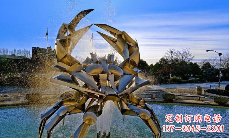 昆明精美不锈钢螃蟹雕塑