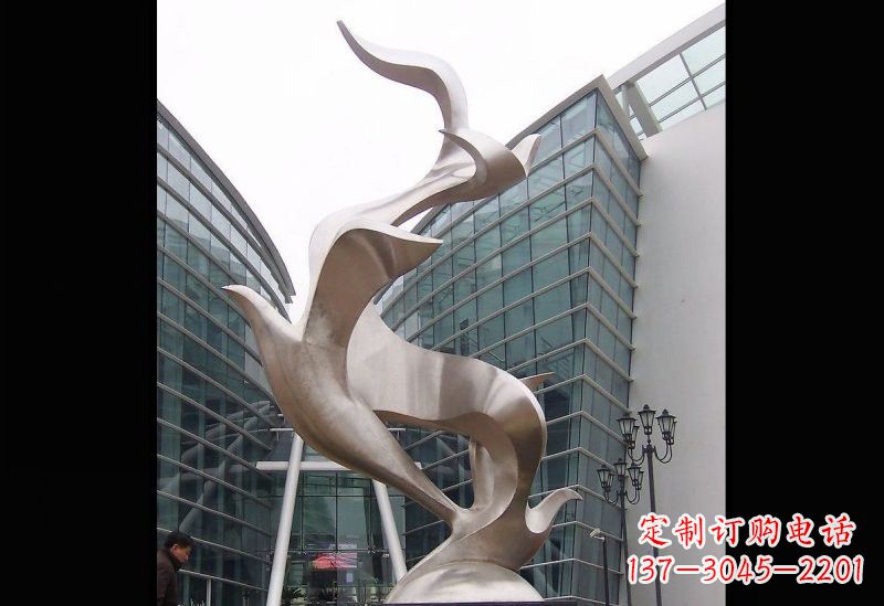 昆明精美的不锈钢大雁雕塑