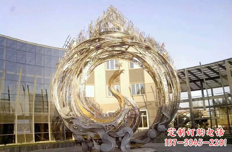 昆明不锈钢凤凰涅槃雕塑