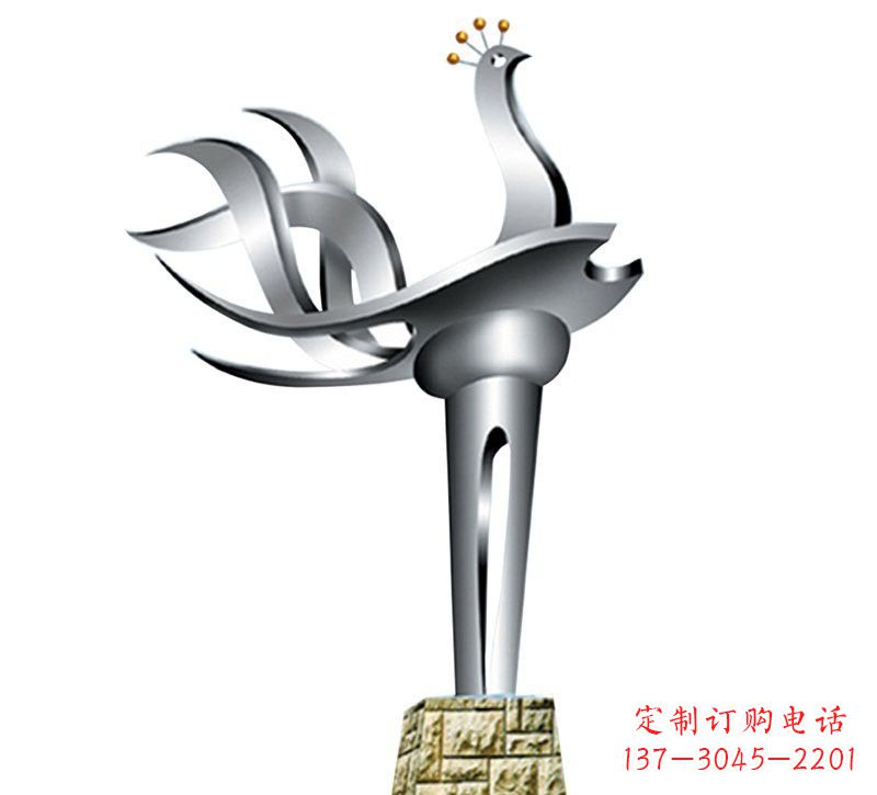 昆明不锈钢凤凰雕塑——精致的艺术之作