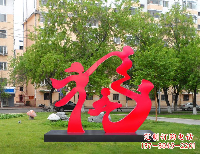 昆明不锈钢福字雕塑