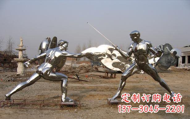 昆明不锈钢雕刻的运动员雕塑