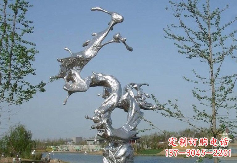 昆明不锈钢蛟龙出海雕塑