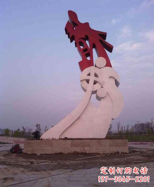 昆明不锈钢抽象龙城市景观雕塑