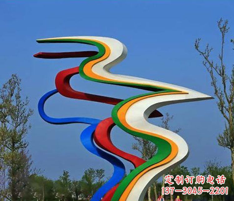 昆明精美不锈钢飘带雕塑