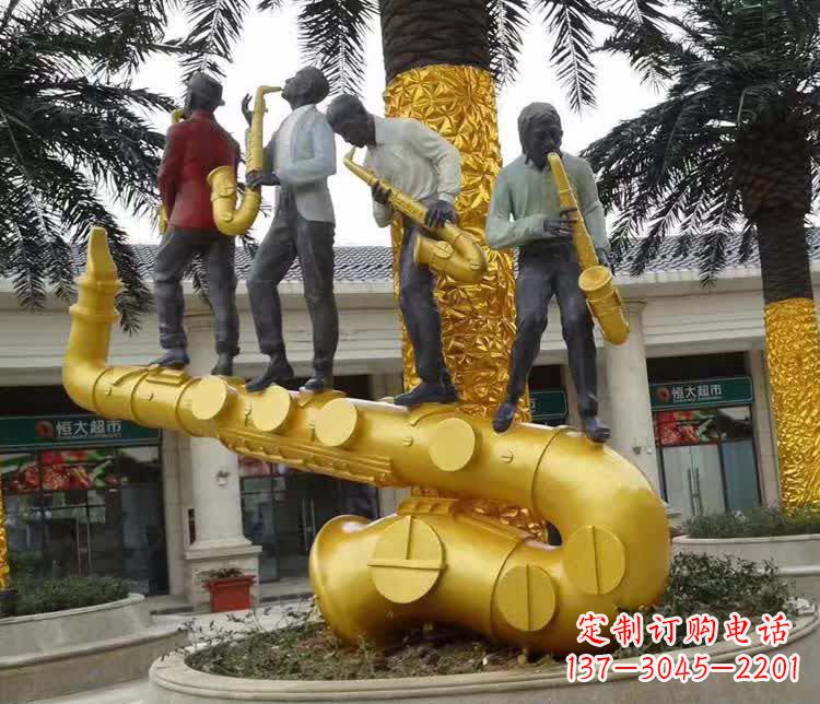 昆明不锈钢萨克斯雕塑精美绝伦