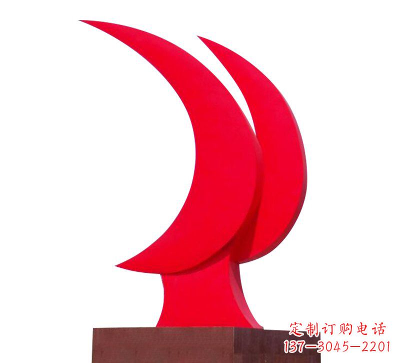 昆明不锈钢党建党旗标志雕塑