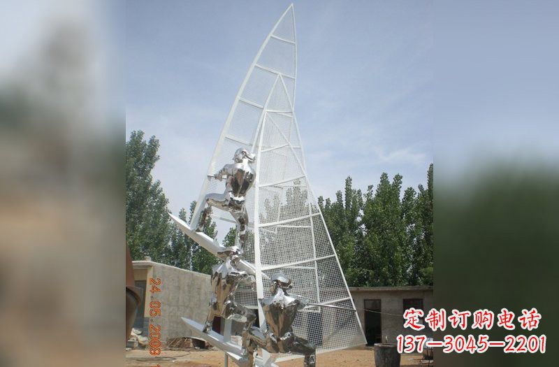 昆明不锈钢帆船雕塑精美的艺术品