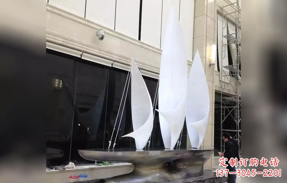 昆明不锈钢帆船海洋迷人的雕塑