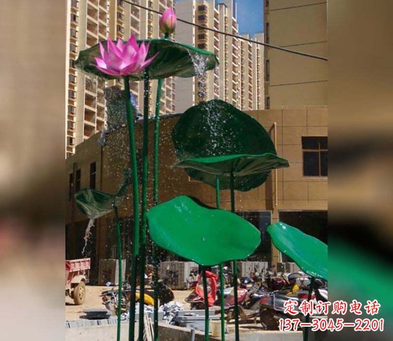 昆明不锈钢仿真荷花雕塑
