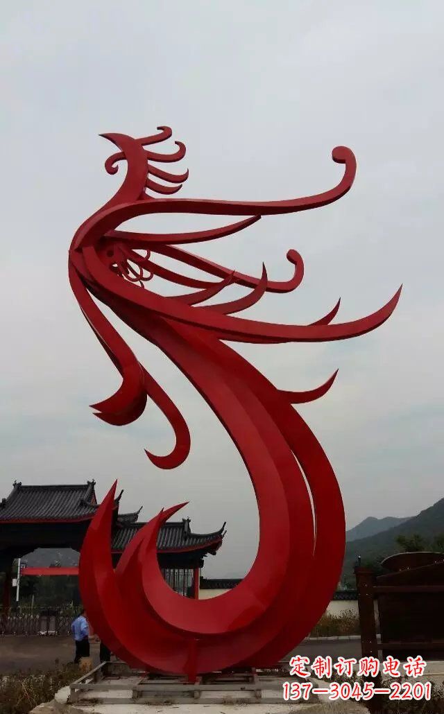 昆明不锈钢凤凰大型抽象雕塑