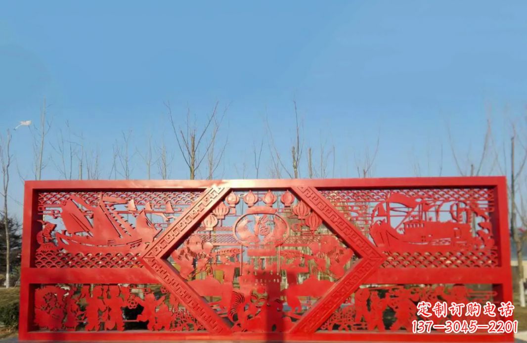 昆明不锈钢福字雕塑——点亮广场景观