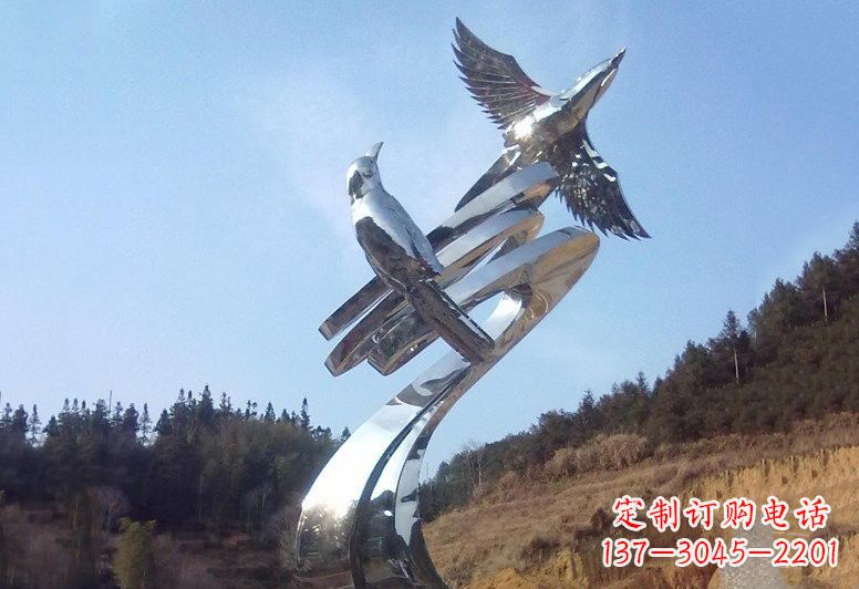 昆明不锈钢公园动物鸟雕塑