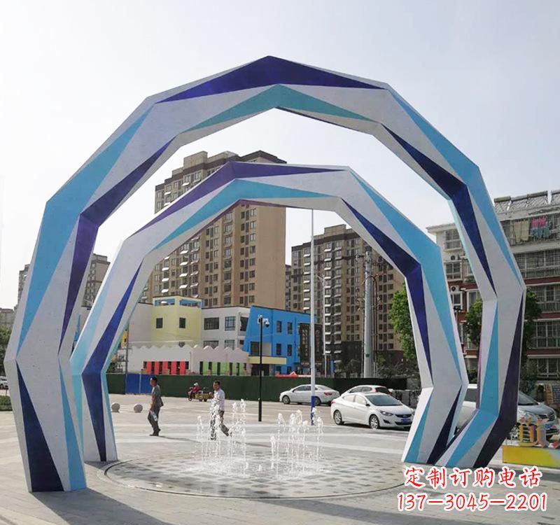 昆明不锈钢拱门创意雕塑