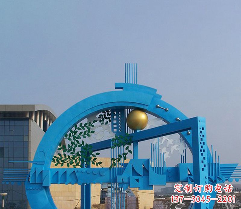 昆明不锈钢拱桥剪纸雕塑