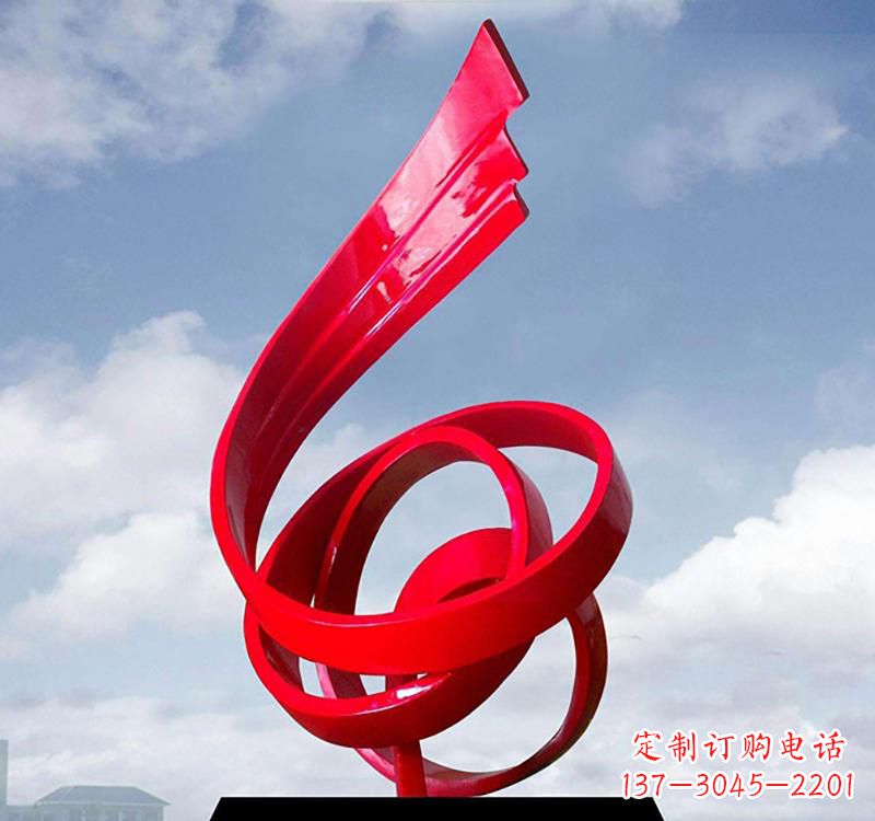 昆明不锈钢广场城市飘带雕塑