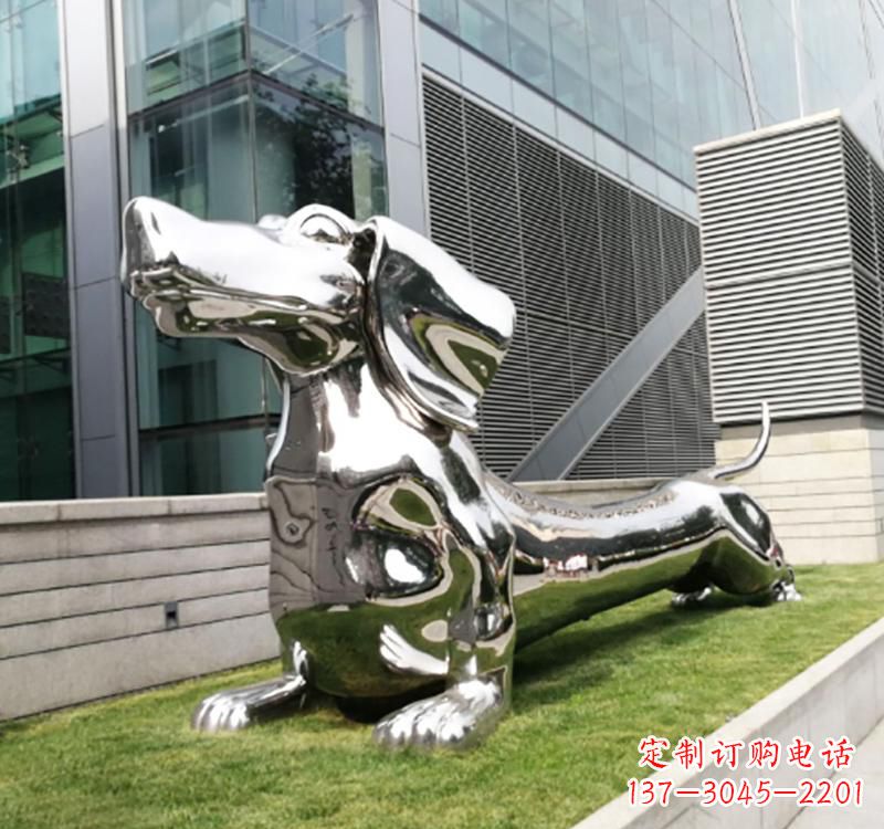 昆明不锈钢动物雕塑——狗