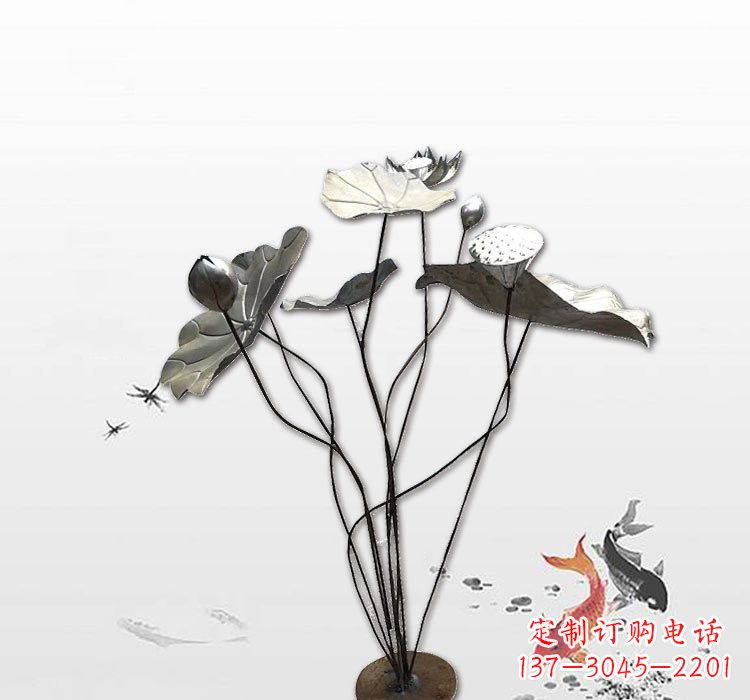 昆明不锈钢荷叶雕塑艺术的精美结合