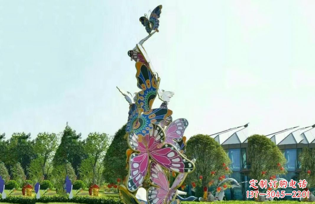 昆明不锈钢花蝴蝶景观雕塑