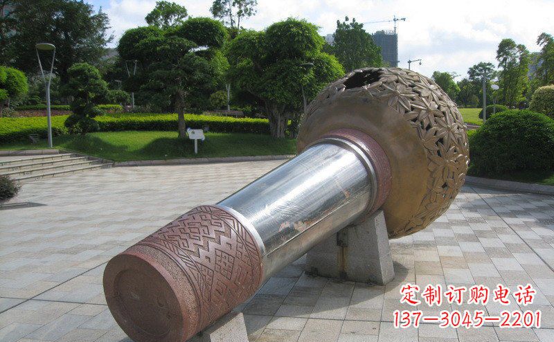 昆明不锈钢话筒广场景观雕塑
