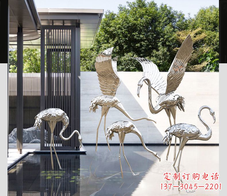 昆明不锈钢火烈鸟雕塑雕刻艺术的精粹