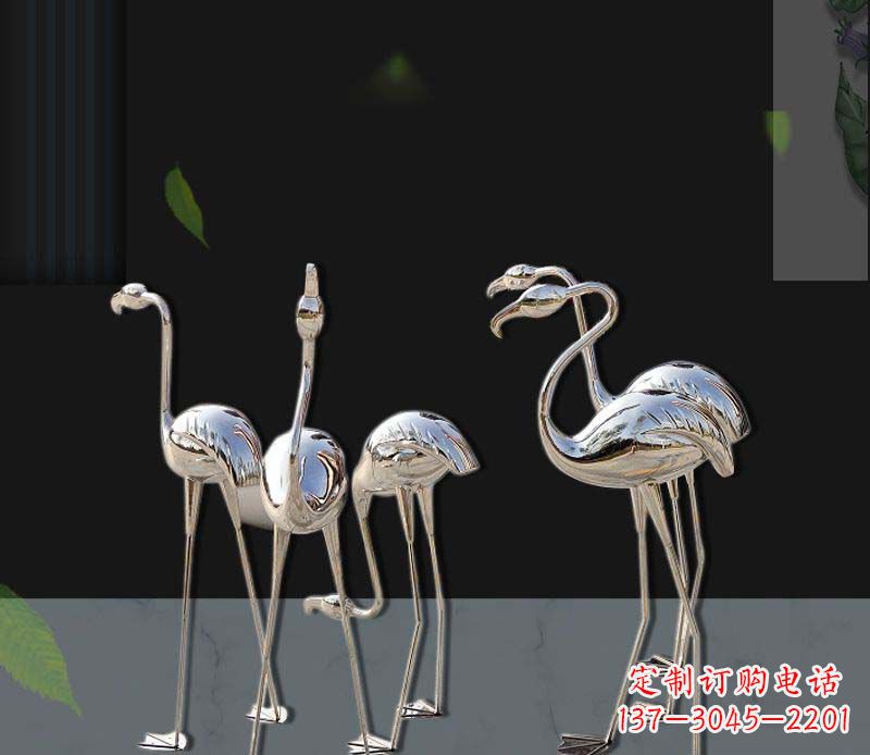昆明非凡之美不锈钢火烈鸟雕塑