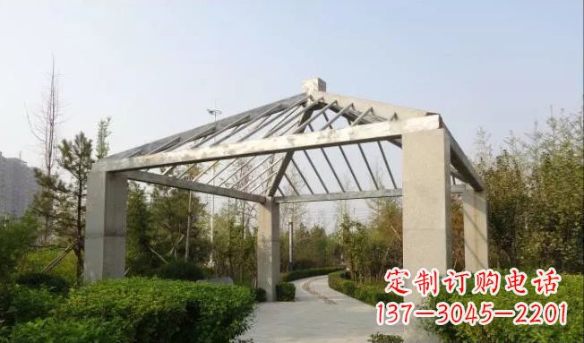 昆明不锈钢凉亭雕塑点缀公园景观