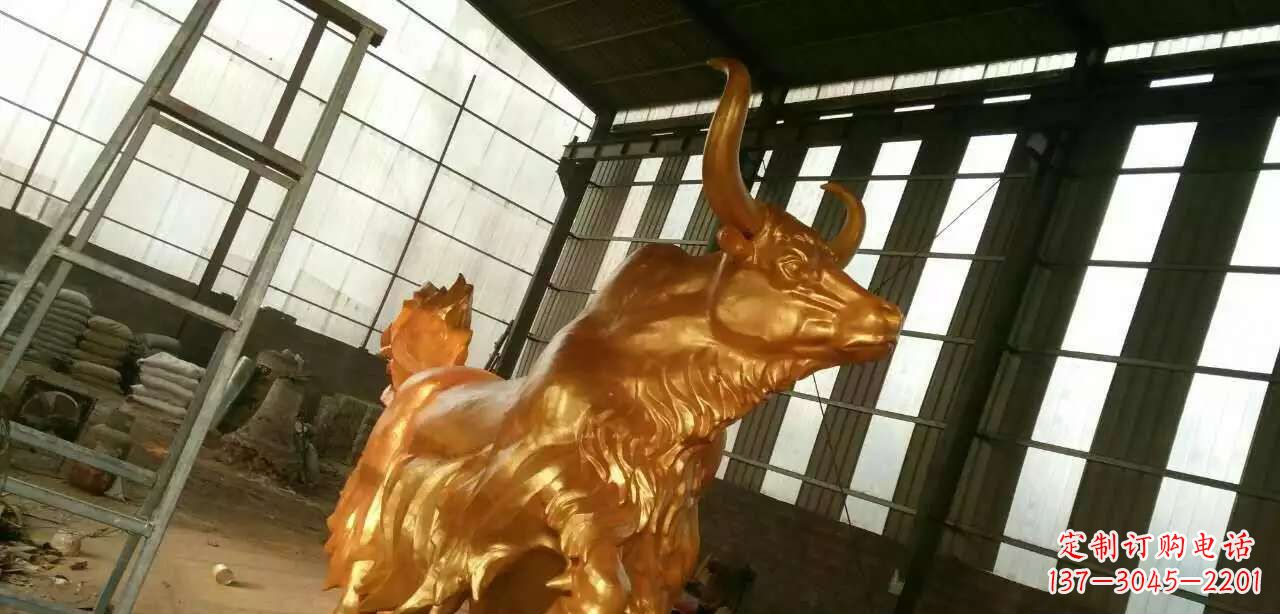 昆明不锈钢牦牛钛金雕塑