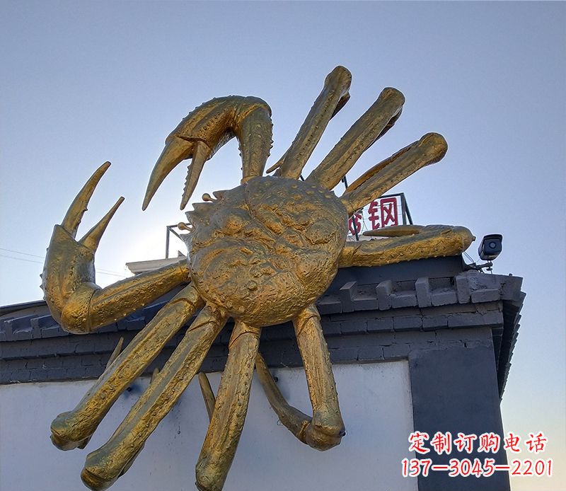 昆明不锈钢螃蟹雕塑精美而又经久不衰