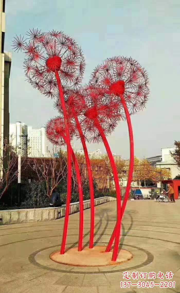 昆明不锈钢蒲公英美丽的雕塑之作