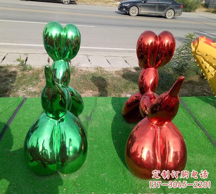昆明不锈钢气球狗雕塑