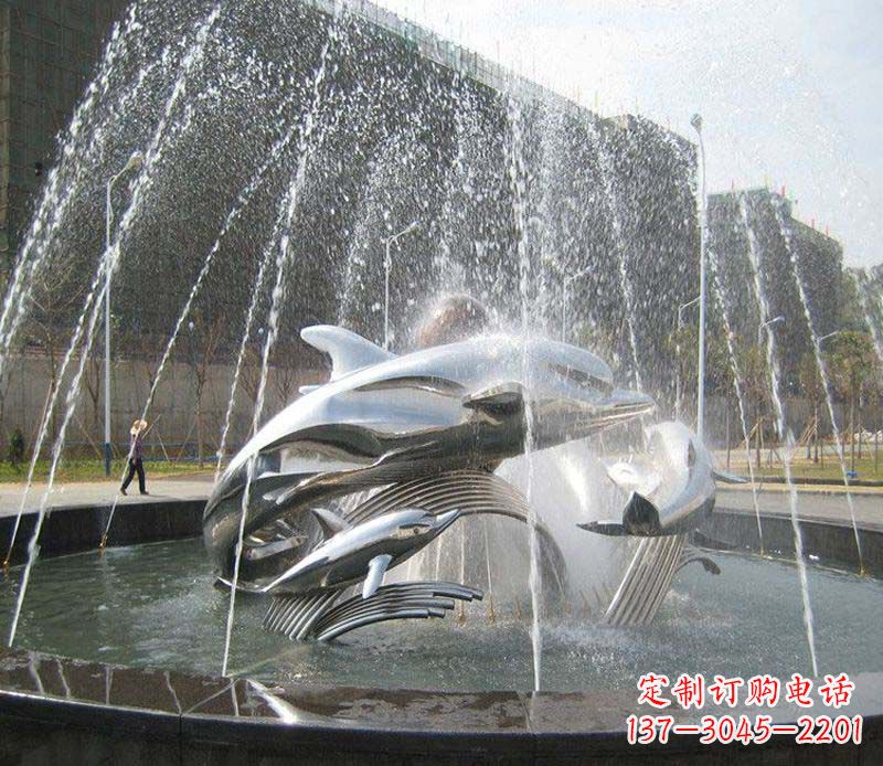 昆明不锈钢商场大型景观鱼喷泉