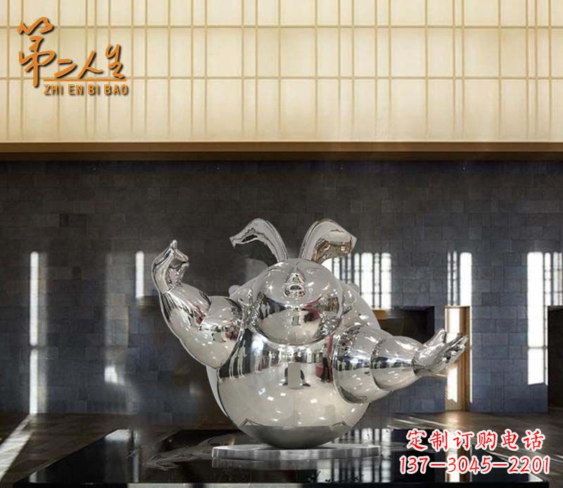 昆明不锈钢兔子雕塑——精致雕刻的艺术品